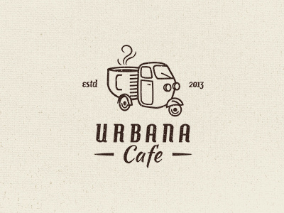 Urbana Cafe Logo cafe coffee logo street truck