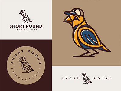 Short Round Productions bird circus finch logo