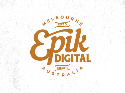 Epik Digital digital logo old typography vintage