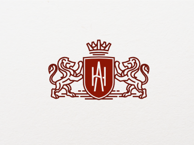 HA Crest arms classic coat crest crown lion logo of