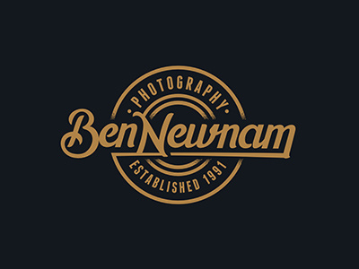 Ben Newnam Photography logo photography typography