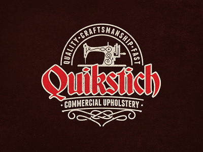 Quikstich - Logo craft logo machine old sewing upholstery vintage