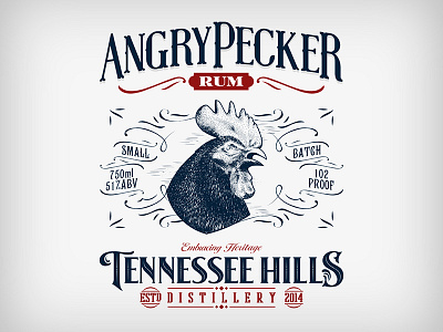 Angry Pecker Rum angry distillery old rooster rum vintage whiskey