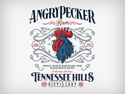 Angry Pecker Rum - Second option angry distillery old rooster rum vintage whiskey
