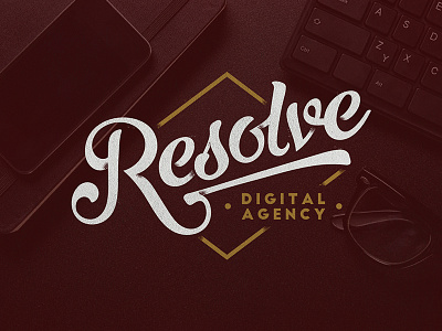 Resolve Digital Agency custom lettering logo resolve type typography
