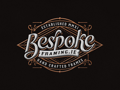 Bespoke Framing frame lettering logo typography vintage