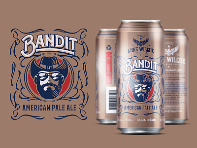 Bandit beer brewing can craft label