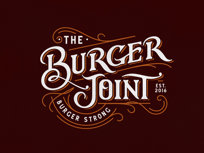 The Burger Joint burger lettering logo typography vintage