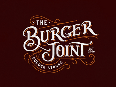 The Burger Joint burger lettering logo typography vintage