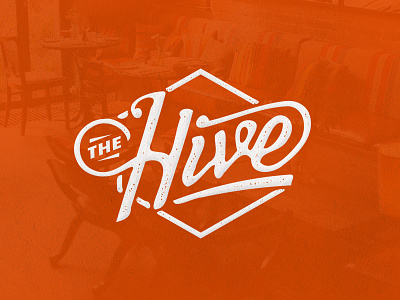 The Hive bee cafe hive lettering logo typography
