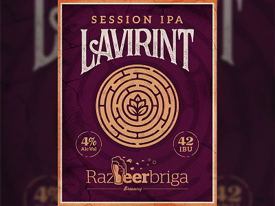Lavirint Session IPA / Razbeerbriga beer brewing labyrinth lettering typography