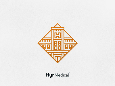 HyrMedical Logo hospital logo medical monoline