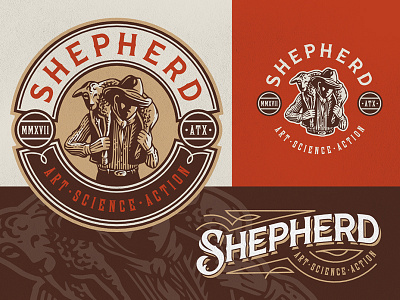 Shepherd - Logo badge cowboy emblem illustration logo shepherd typography