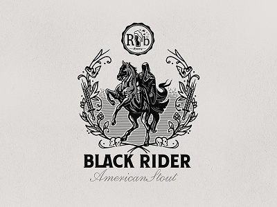 Black Rider / RazBeerbriga beer brewery brewing craft dark horse illustration rider