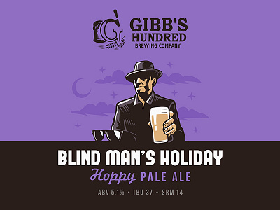 Blind Man's Holiday / Gibb's Hundred beer blind brewery brewing illustration man