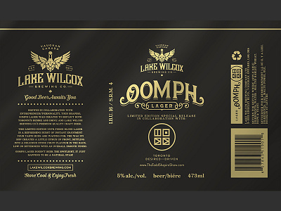 Oopmh Lager / Lake Wilcox beer brewery brewing can craft lager