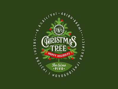 Christmas Tree / Razbeerbriga beer brewery brewing christmas craft holiday lettering tree winter