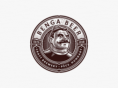 Benga Beer beer brewery craft emblem illustration logo