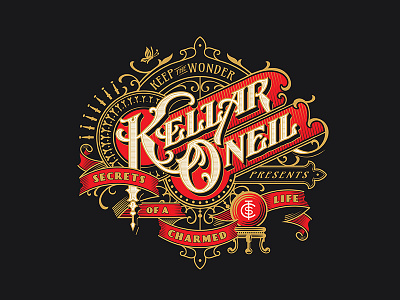 Kellar O'Neill logo handlettering lettering magic typography vintage