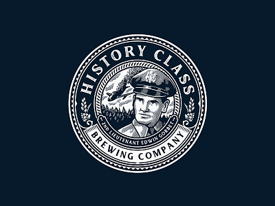 History Class 2 badge design emblem history illustration logo