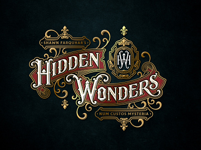 Hidden Wonders lettering logo magic magician show typography wonder