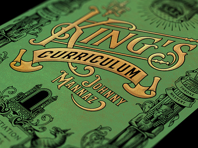 The King's Curriculum / Details book cover illustration lettering typography