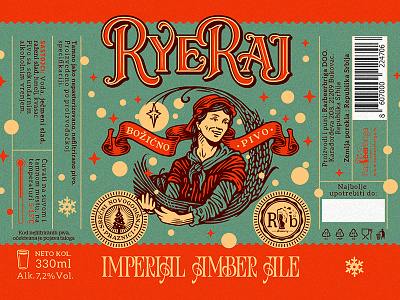 RyeRaj / RazBeerbriga beer brewery craft design illustration label