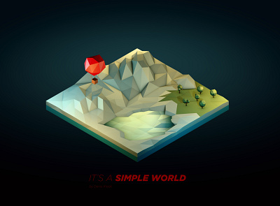 "It's a simple World" – Low Poly Art 3d cgi lowpoly