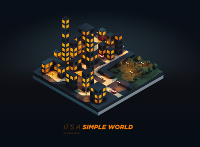 "It's a simple World" – Low Poly Art 3d cgi lowpoly