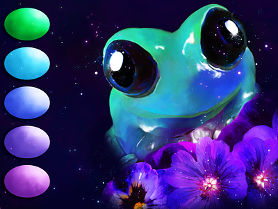 Frog Swatches artistic beautiful colorful colors creative cute cute animal design fantastic illustration magic nature palette photoshop ps swatches swatches vibrance