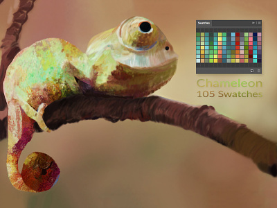 Chameleon Swatches artistic big eyes chameleon colorful colors creative cute cute animal cute art design draw palette photoshop reptiles swatches vibrance
