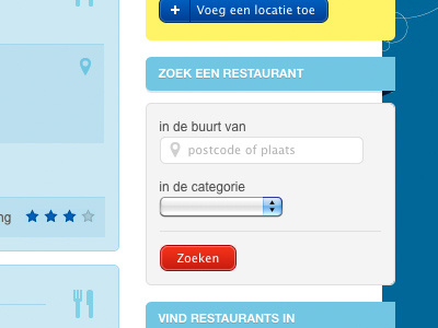 Search Resto blue resto search ui yellow