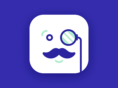 Like a sir! app icon gentleman monocle moustache sir