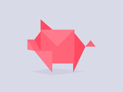 Piggy envelope origami piggy