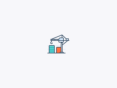 Crane construction crane graph icon