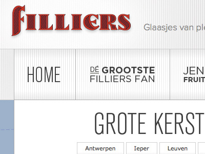 Filliers navigation typography