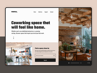 Website | Coworking space blocks clean coworking design search site web website website design