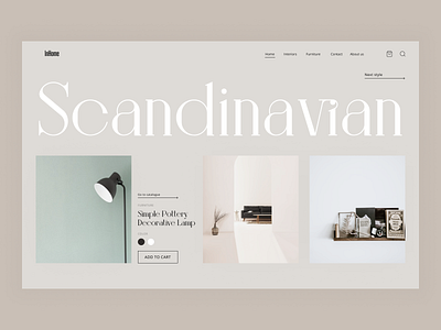 Website | Scandinavian furniture shop cta design horizontal scroll scandinavian scrolling typography ui web design website