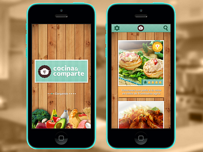 Cocina y comparte iOS app cooking kitchen skeuomorphism