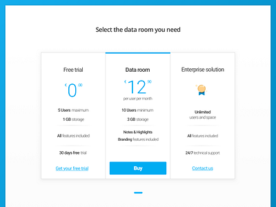 Pricing plan blue clean design pricing plan ui