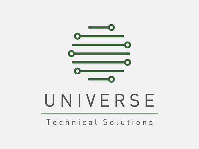 Universe Technical Solutions Logo brand identity branding design graphic design logo manufacturer vector