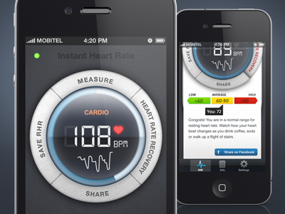 Instant Heart Rate android app azumio heart rate iphone measure mobile