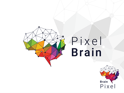 Brain Pixel abstract brain branding dots entertainment icon logo media pixel programmer system technology