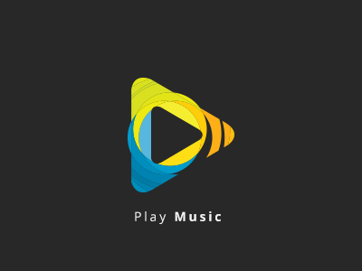 Play Music abstract arrow brand brand agency energetic entertainment media media kit media player music triangle waves