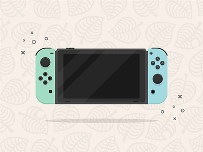 Animal Crossing Nintendo Switch adobe controllers game game console gaming illustration illustrator nintendo nintendo switch pastel special edition switch vector video game