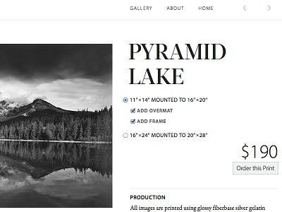 Pyramid Lake acta display black and white didone dokas photography garamond premier pro minimal myriad pro photography type typography