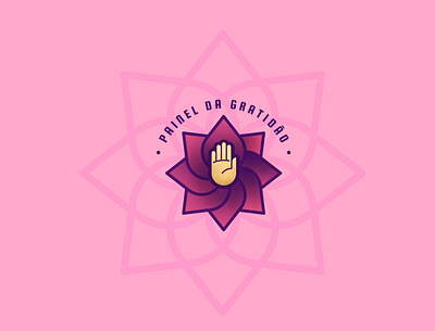 Mindfulness logo care flower gradient hand health mind mindfulness pattern pink