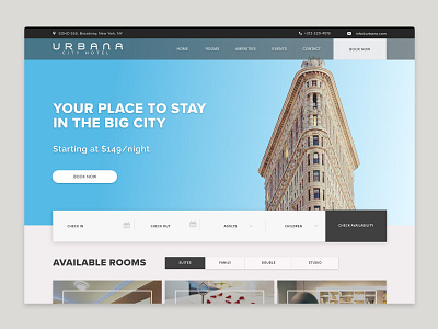 Urbana Hotel webdesign website website design