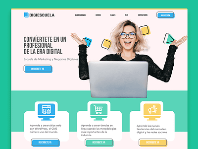 Digiescuela branding logo ui webdesign website