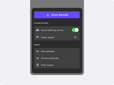 Settings Drawer - Podcast App